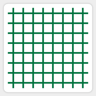 Retro style deep green and white check Sticker